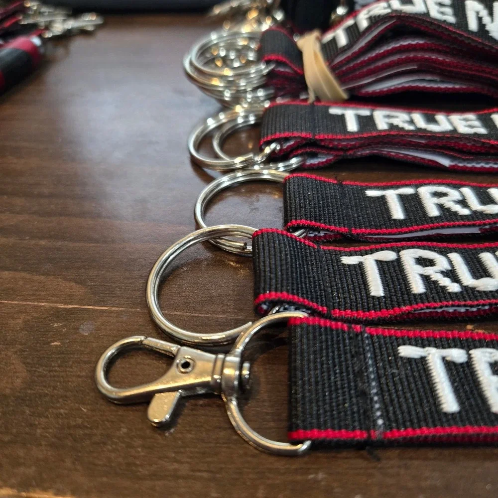 True North Keychain Embroidered Double Sided Keyring Fob